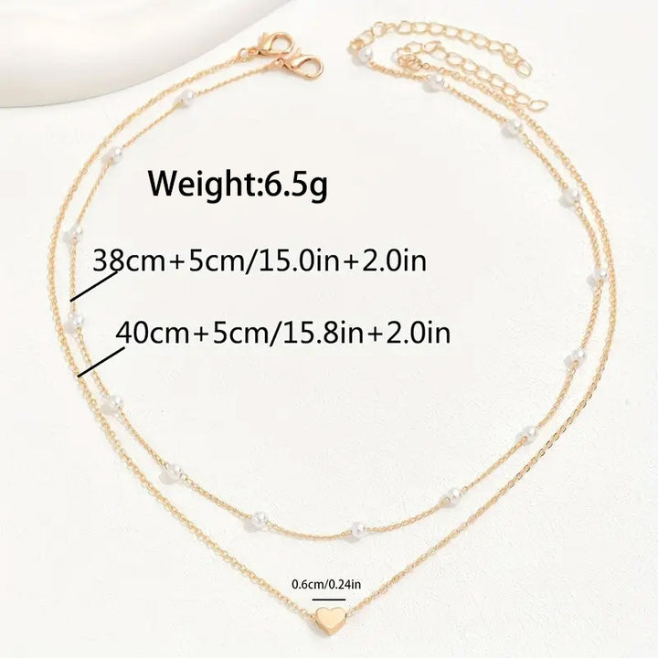Double Layered Elegant Pearl Necklace Stornfield