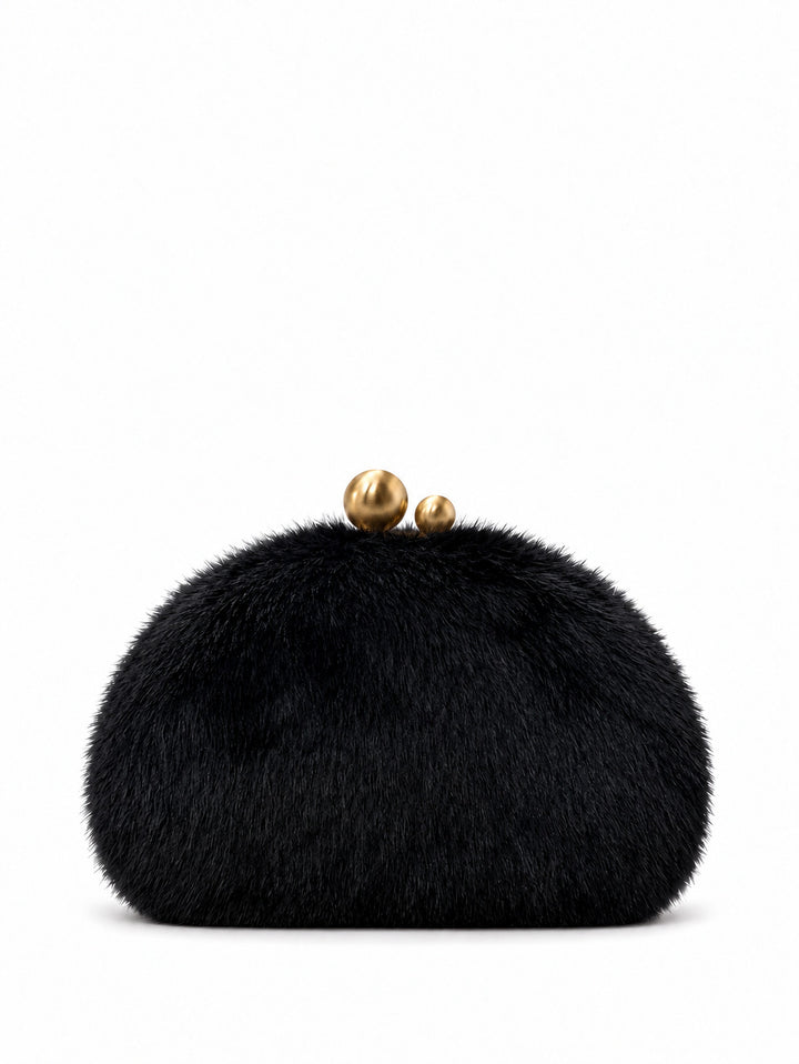 Plush Faux Fur Clutch