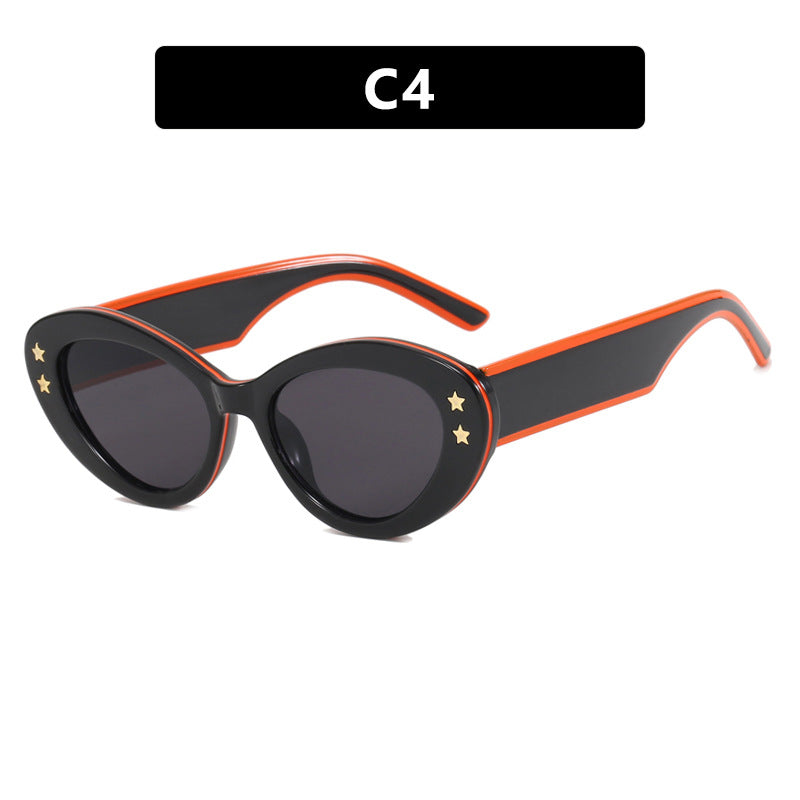 Ladies Cat-Eye Sunglasses with Luxurious Plastic Frame and Decorative Accents Stornfield