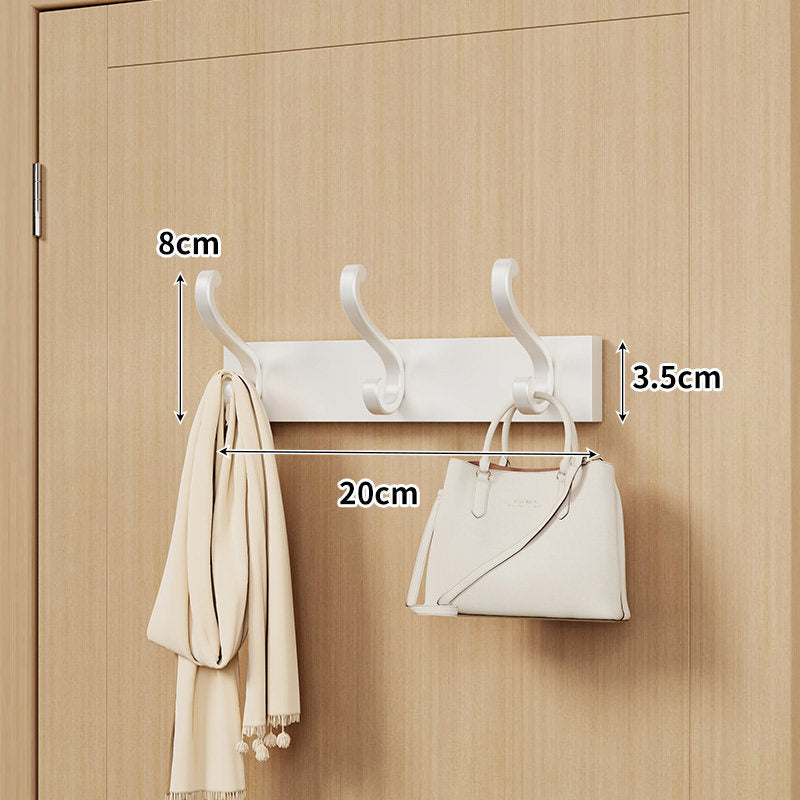 Over-Door Curved Hook Rack for Coats Bags and Scarves
