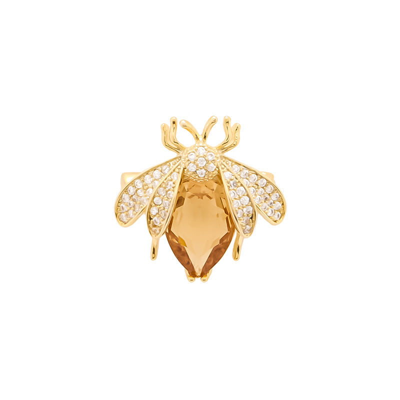 Exclusive bee brooch with crystals Stornfield