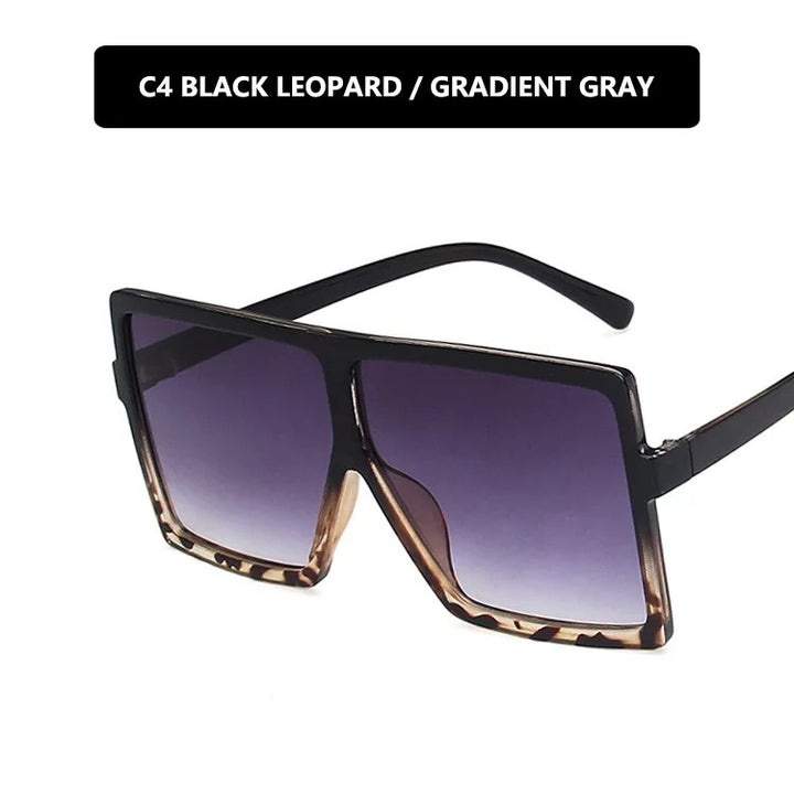 Women modern oversized sunglasses with transparent frame and stylish lenses Stornfield