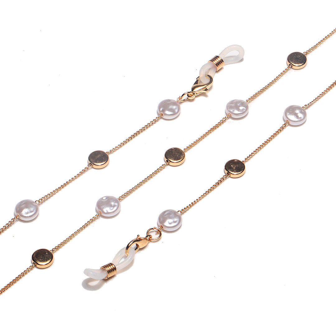 Pearl and Metal Eyewear Holder Chain Stornfield