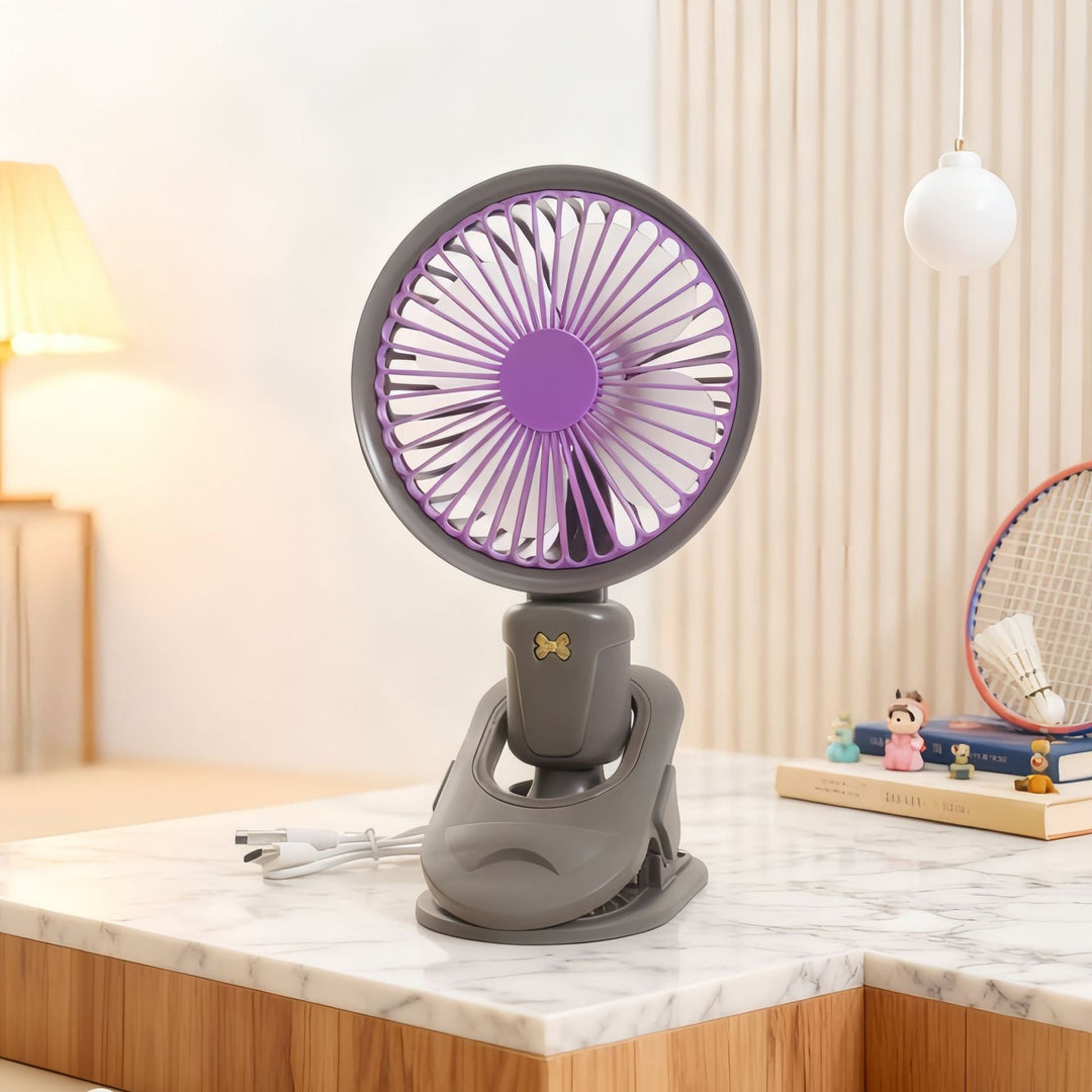 Women's Portable USB Table Fan with Flexible Clamping System Stornfield