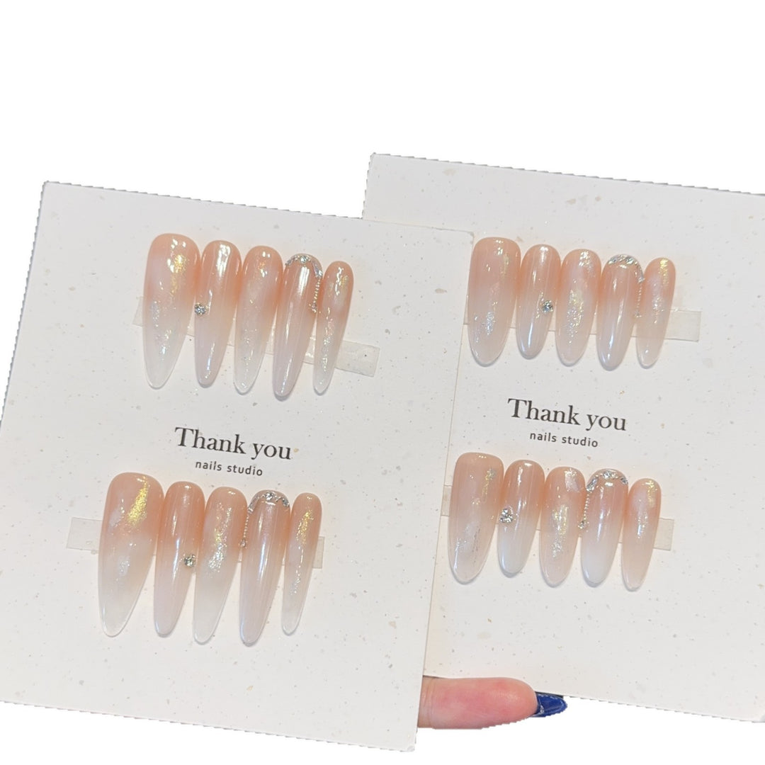 Artificial Nail Set with Elegant Glitter Accents Stornfield