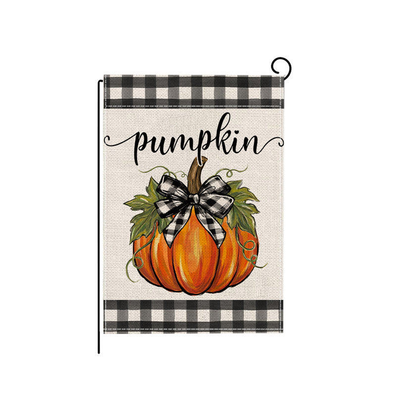 Autumn Harvest Decorative Garden Flag with Squirrel Welcome Design