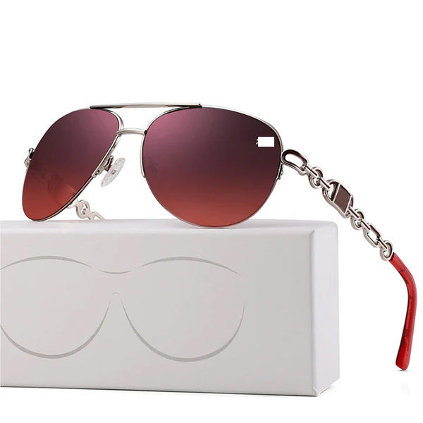 Women Aviator Sunglasses with Fashionable Chain Detail Stornfield