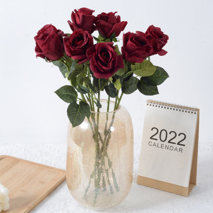 Artificial Silk Rose Flower Decoration