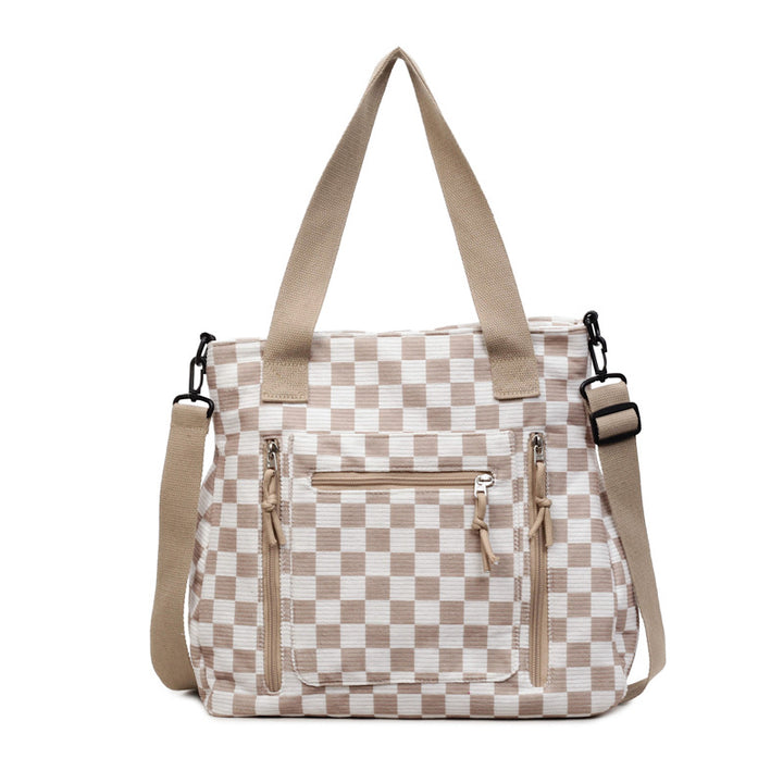 Versatile Checkered Tote Bag Stornfield