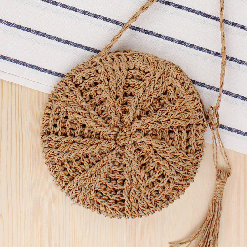 Handbag Made of Hand-Knotted Natural Material with Fringed Detail Stornfield