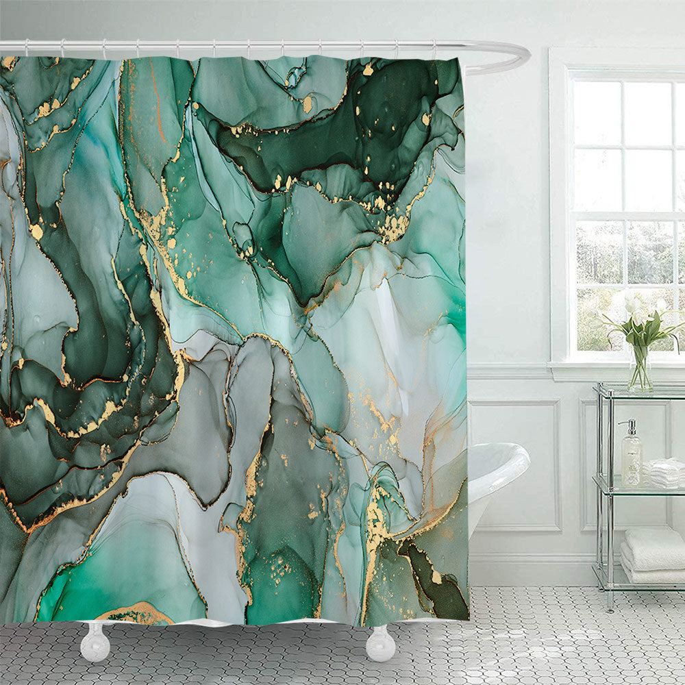 Abstract Marble Design Shower Curtain Stornfield