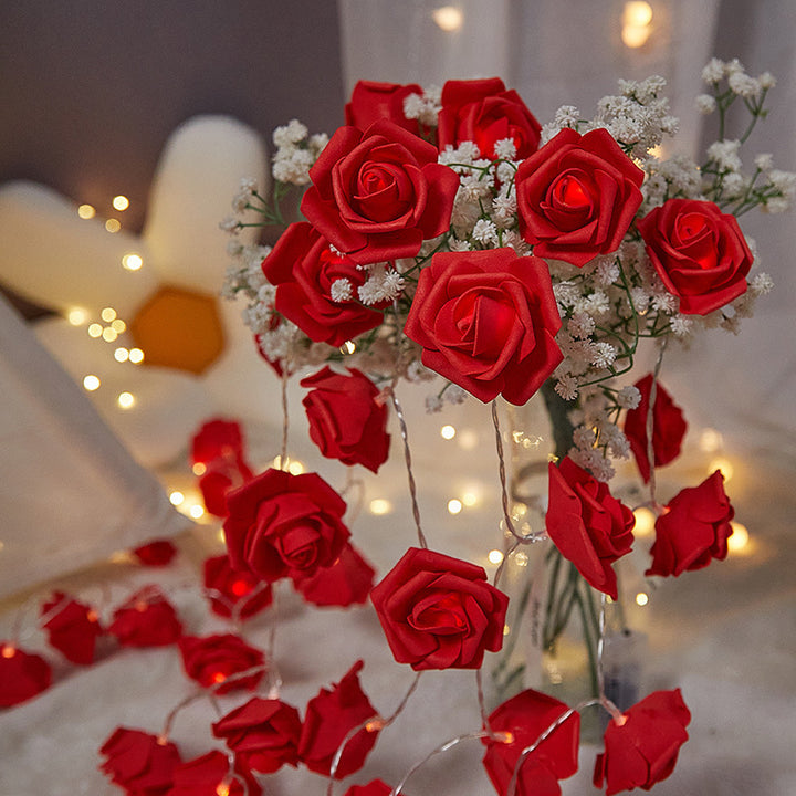 Decorative LED rose string lights Stornfield