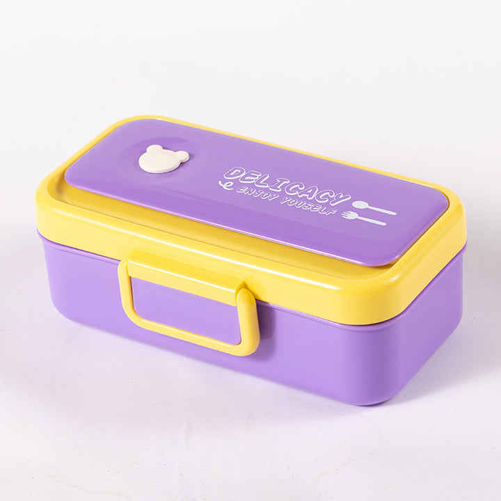 Multi-Layered Bento Lunch Box with Secure Closure