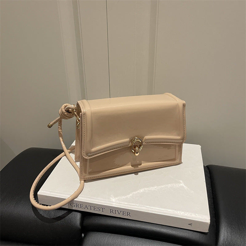 Elegant Patent Leather Crossbody Clutch