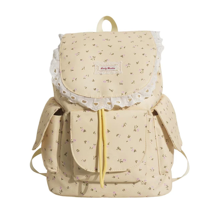 Floral Print Ruffled Backpack Stornfield
