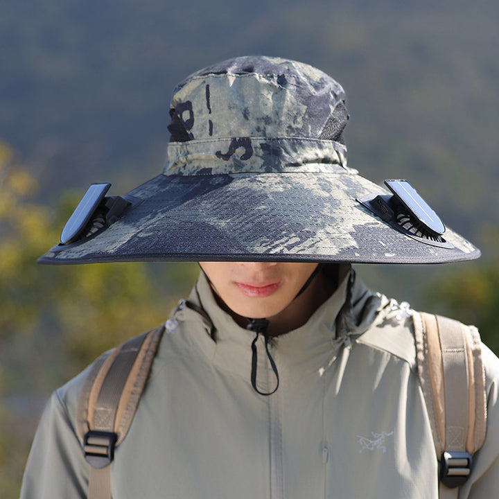 wide-brimmed outdoor sun hat with UV protection, breathable mesh, and adjustable chin strap Stornfield