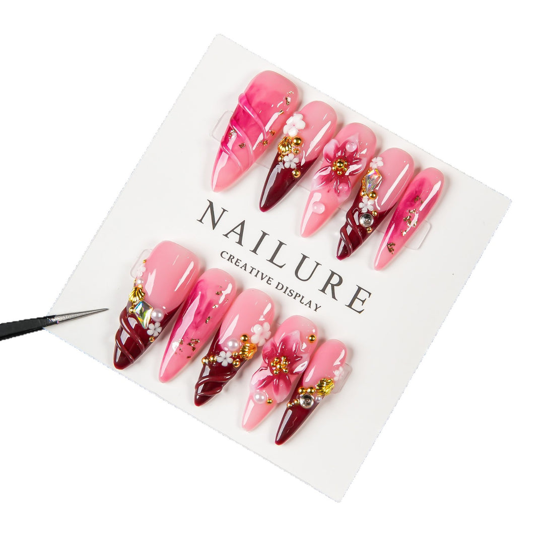 Artistic Press-On Nail Enhancements Set