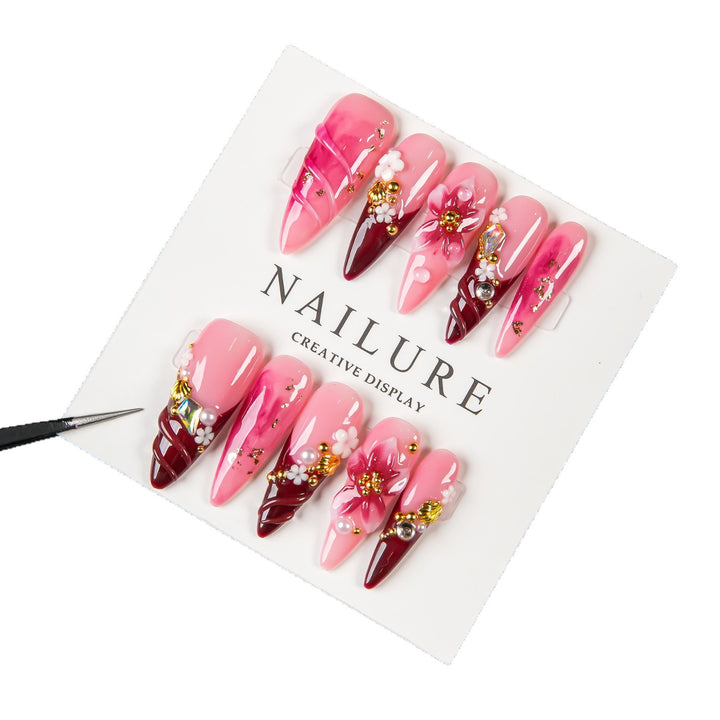 Artistic Press-On Nail Enhancements Set