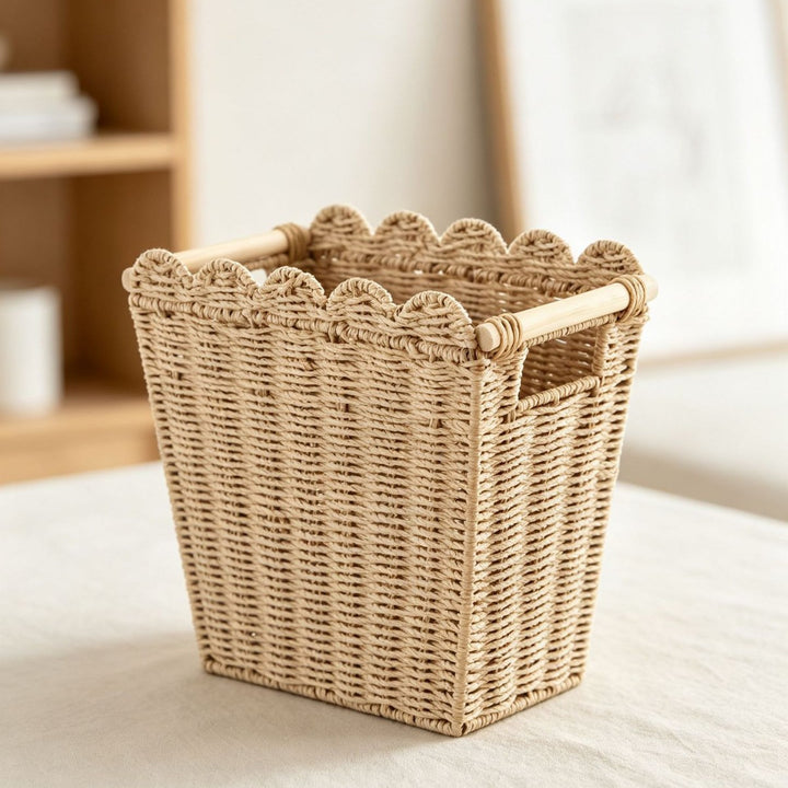 Decorative storage basket with wave edge Stornfield