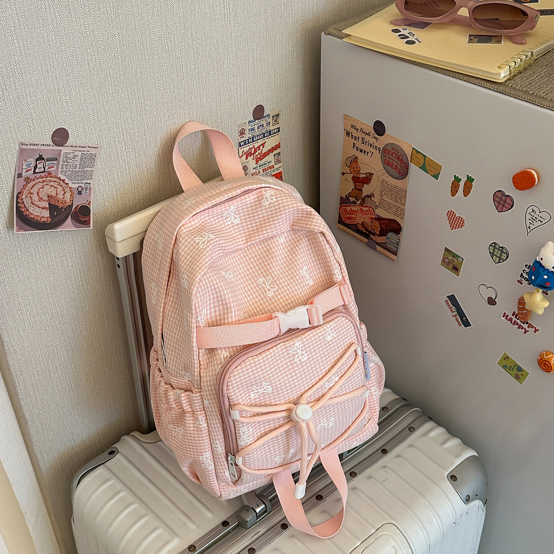 Charming Bow-Embellished Casual Backpack Stornfield