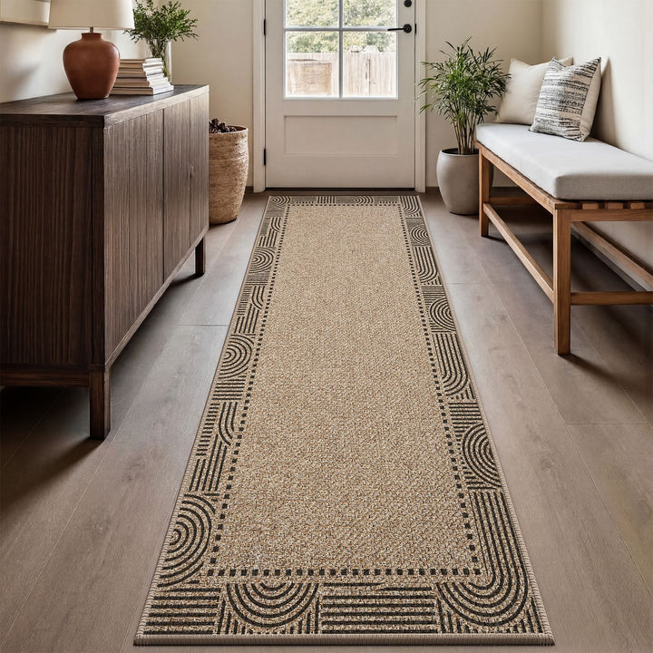 Intricate Floral Design Runner Mat