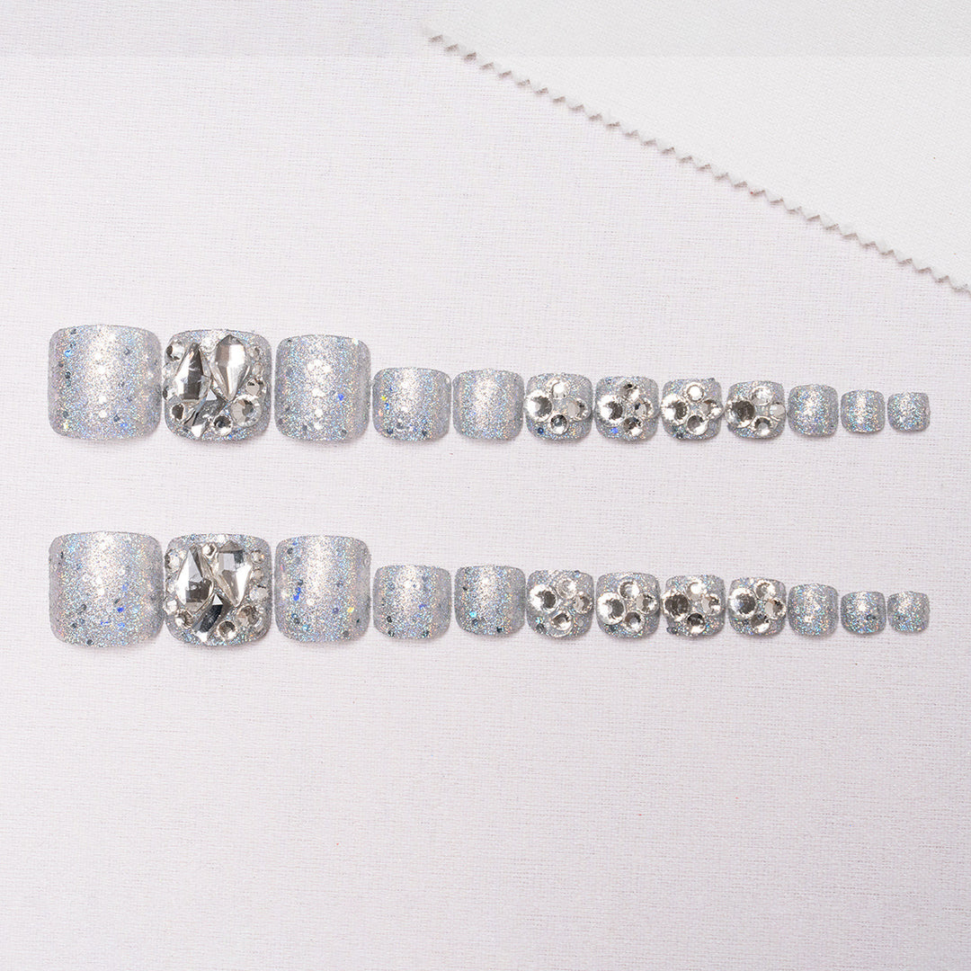 Rhinestone-Embellished Slippers