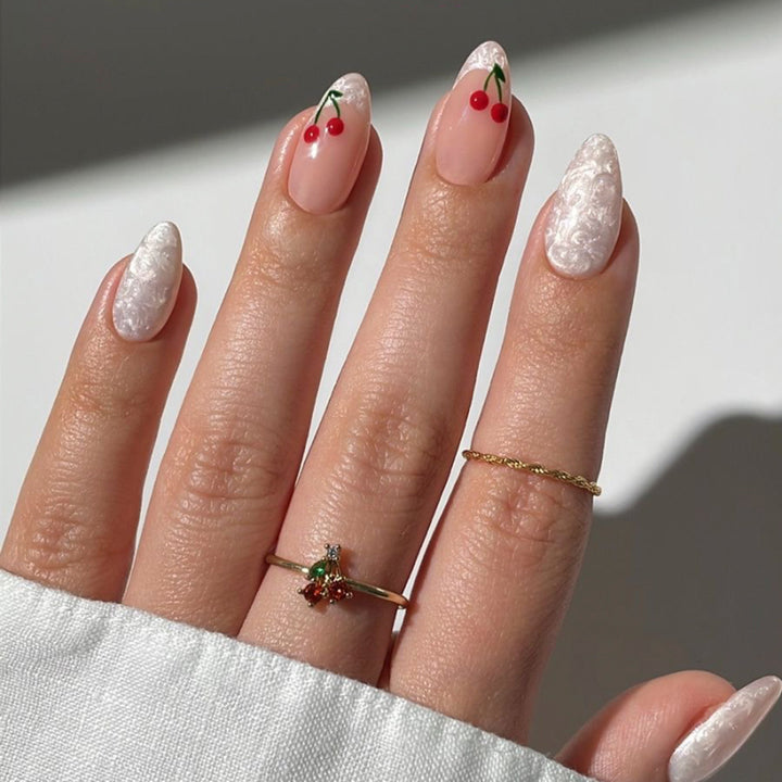 Artful Nail Extensions with Fruity Design Stornfield