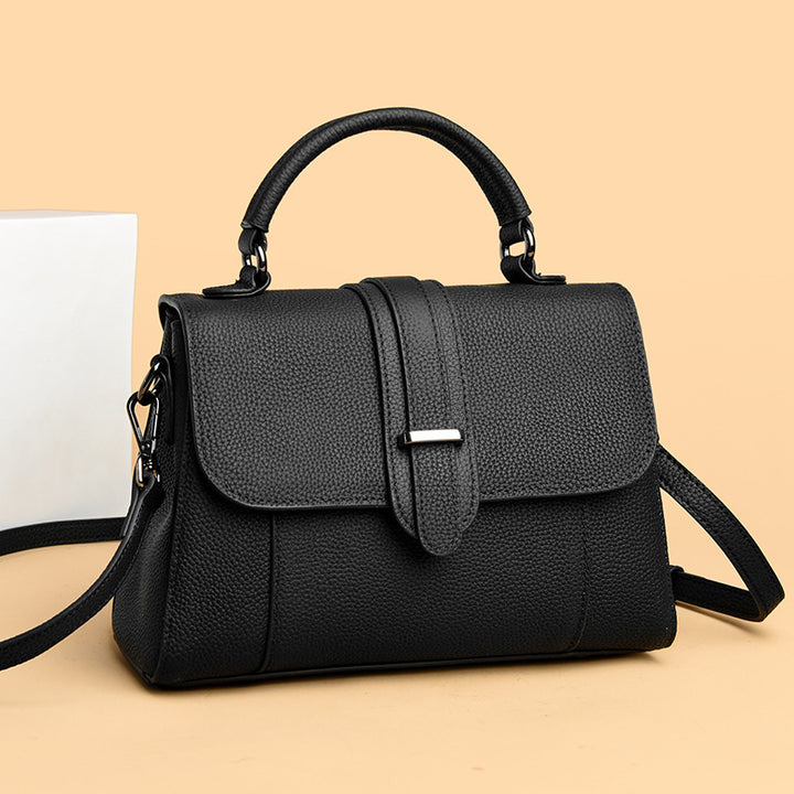 Elegant Leather Top Handle Handbag Stornfield
