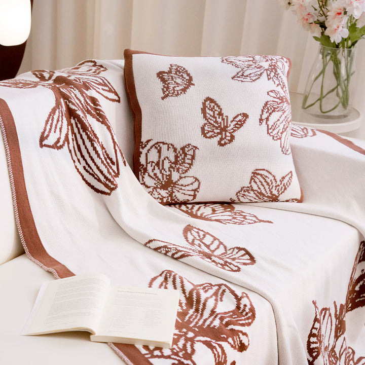 Women's Decorative Throw Blanket with Floral Design Stornfield