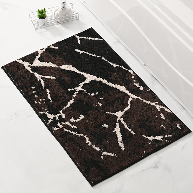Plush Swirl Design Bath Rug