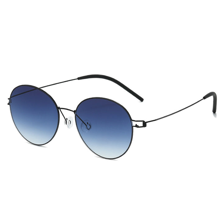 Women round sunglasses with light metal frame and gradient lenses Stornfield