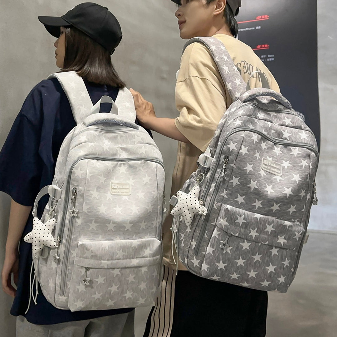 Trendy Star-Print School Backpack Stornfield