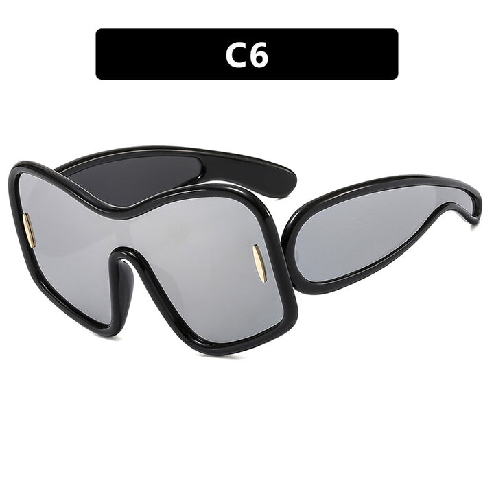 Women’s futuristic sunglasses with extra wide design and protective UV filter Stornfield