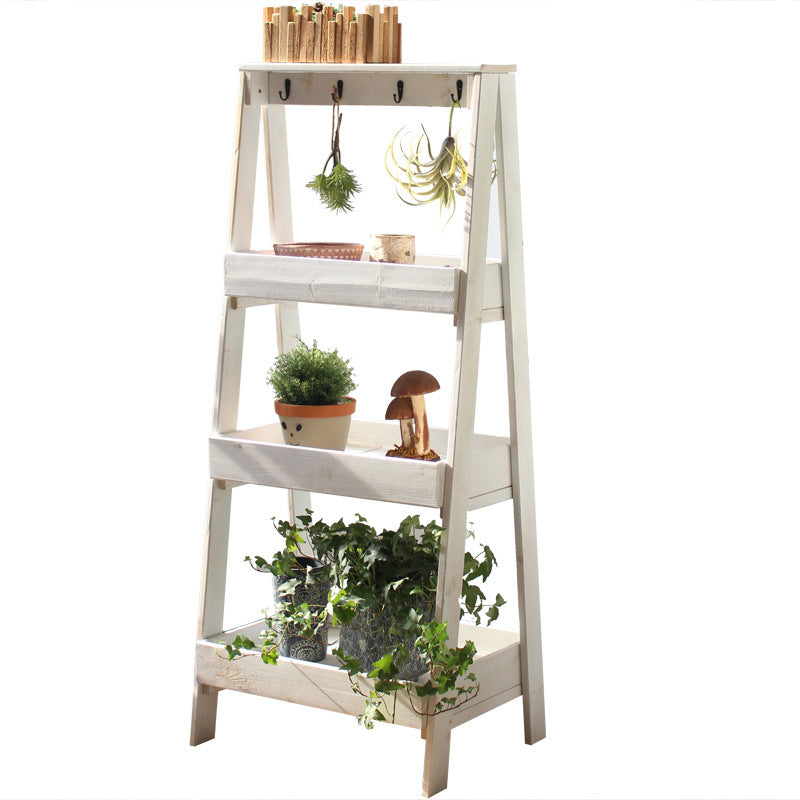 Multifunctional Wooden Step Ladder Stornfield
