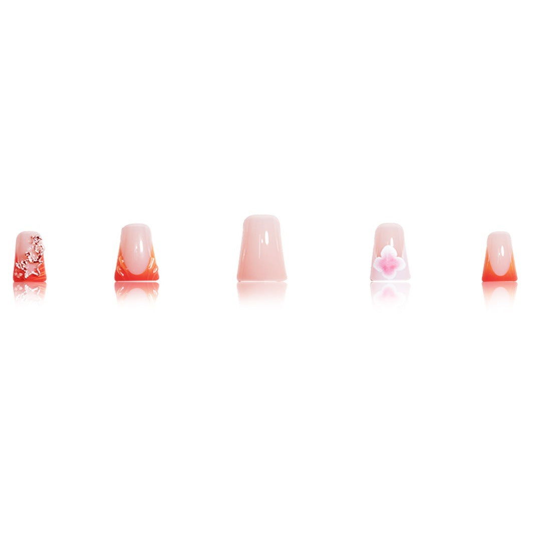 Floral Accent Press-On Nail Set Stornfield