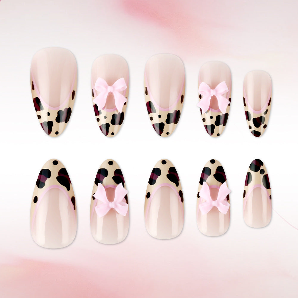 Decorative Gel Press-On Nails with Bow Accents Stornfield