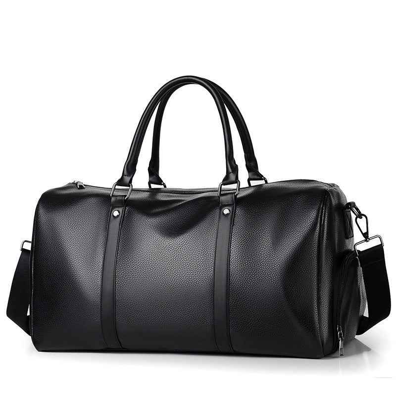 Premium Leather Weekend Travel Duffle Stornfield