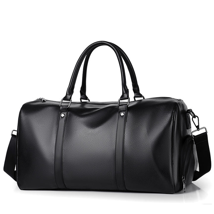 Premium Leather Weekend Travel Duffle Stornfield