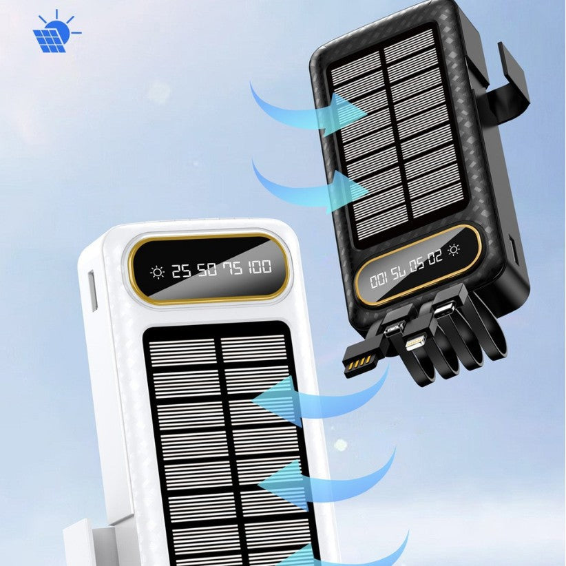 Portable Solar Power Bank with Integrated Charging Technology and Digital Display Stornfield