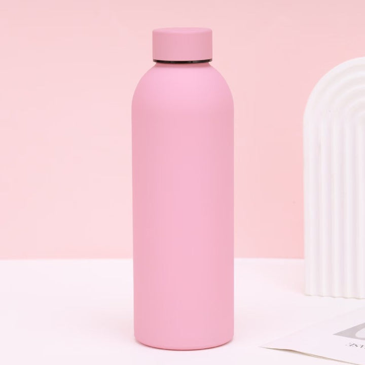 Unisex double-walled stainless steel water bottle with matte powder coating, non-slip surface and leak-proof screw cap Stornfield