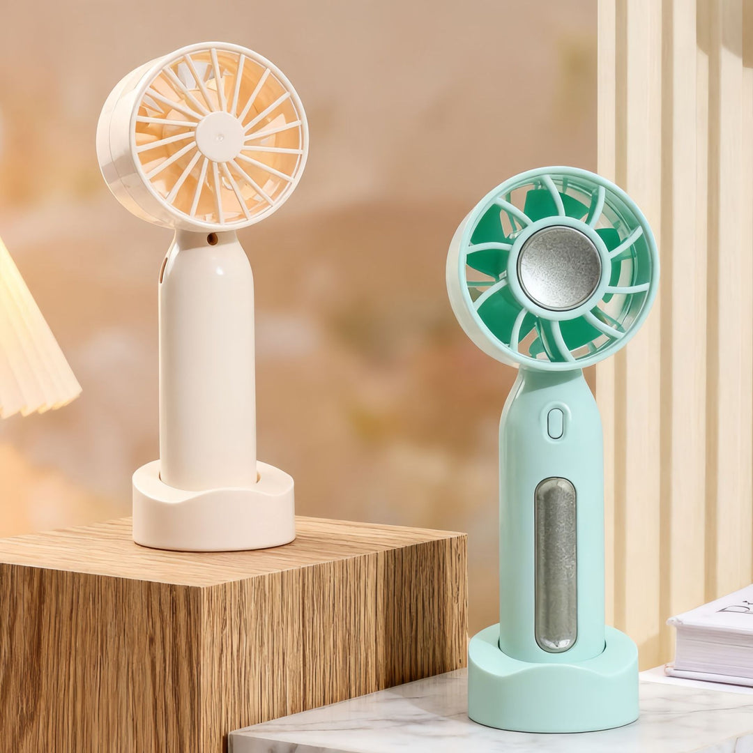 Women Portable Mini Fan with USB Charging Function and Flexible Adjustable Tilt Position Stornfield