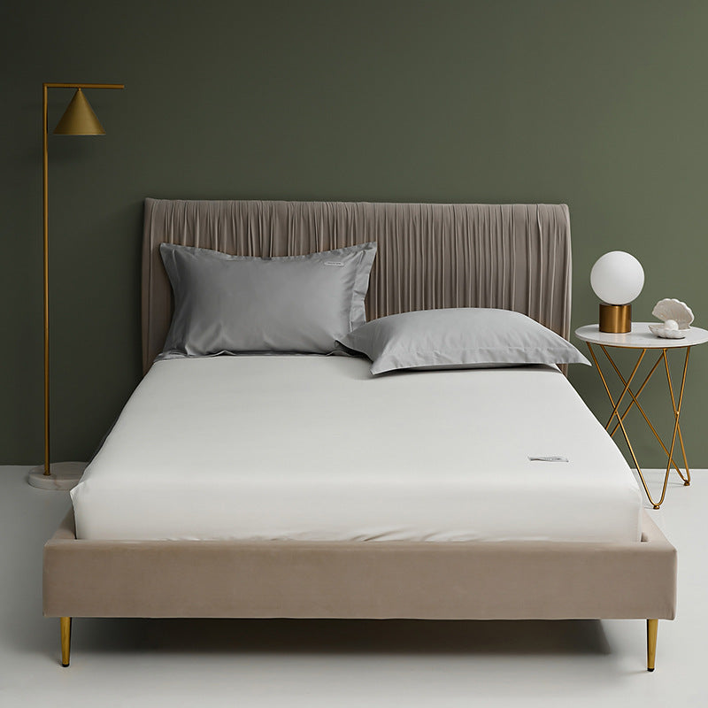 Deep-Pocket Fitted Mattress Sheet Cotton-Blend Stretch Skirt