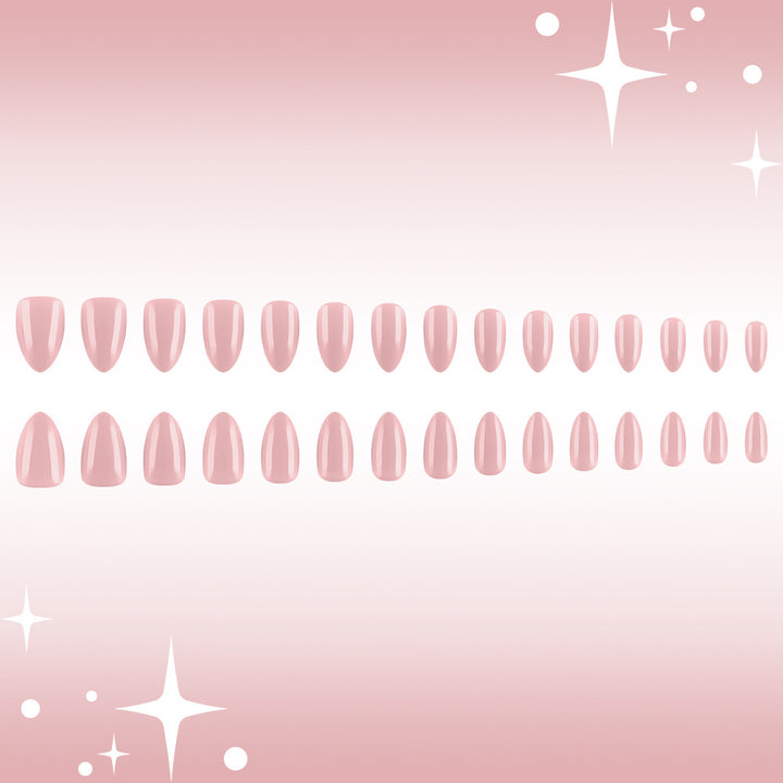 Elegant Almond-Shaped Gel Nail Set Stornfield