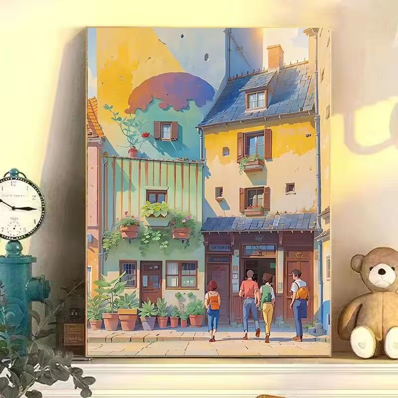 Colorful Urban Landscape Wall Art Stornfield