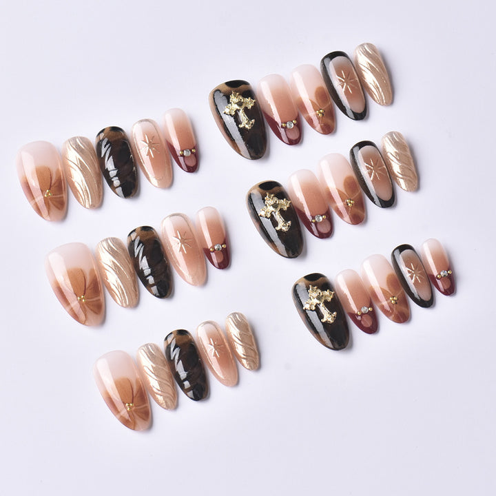 Artistic Marble Effect Press-On Nail Set