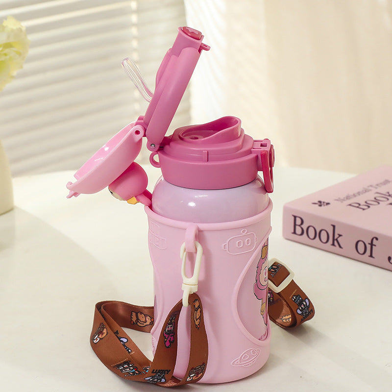 Women's insulated children's water bottle with ergonomic carrying system and fun animal design Stornfield
