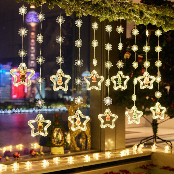 Christmas decorative light stars with snowflakes Stornfield