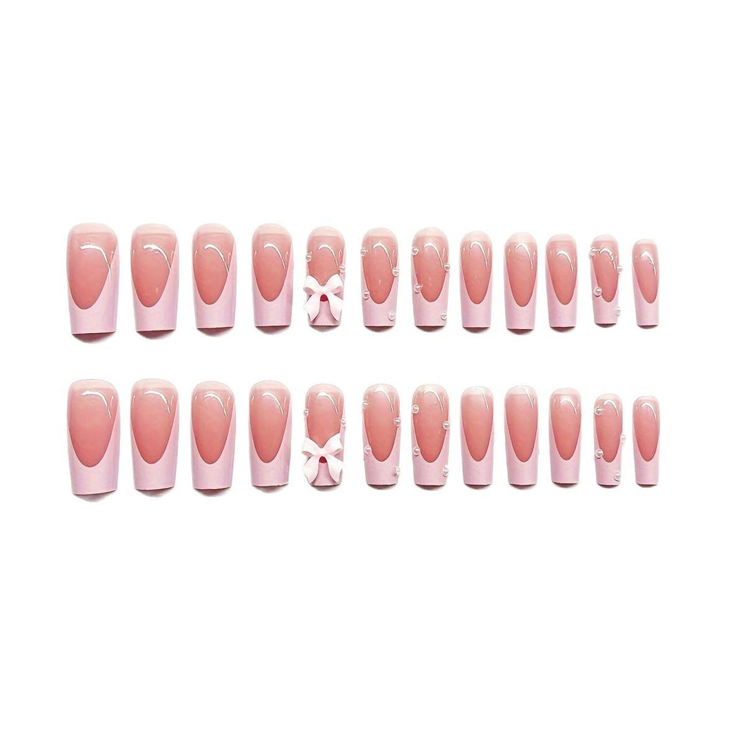 Decorative Bow Accent Press-On Nails Stornfield