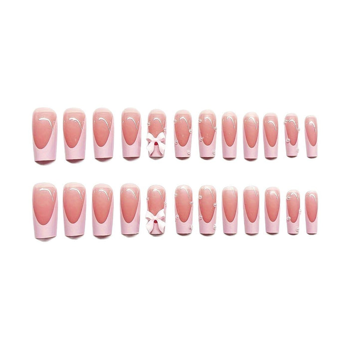 Decorative Bow Accent Press-On Nails Stornfield