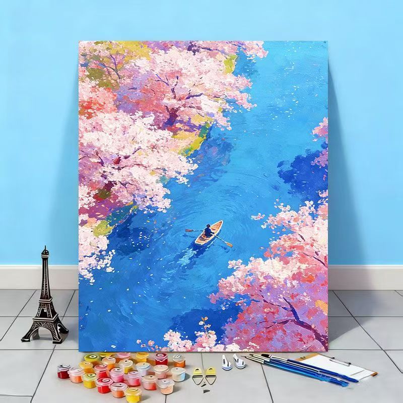 Scenic Cherry Blossom Landscape Painting Kit Stornfield